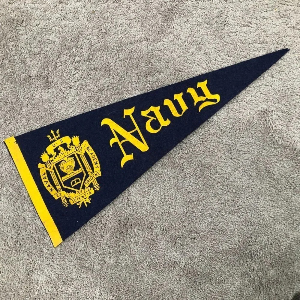 1950s Antique Navy Pennant Flag 27"‎